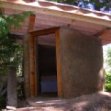 Public washroom with composting toilet under construction